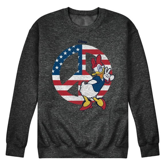 Disney - Americana - Daisy Peace - Men's Crew Neck Fleece Pullover