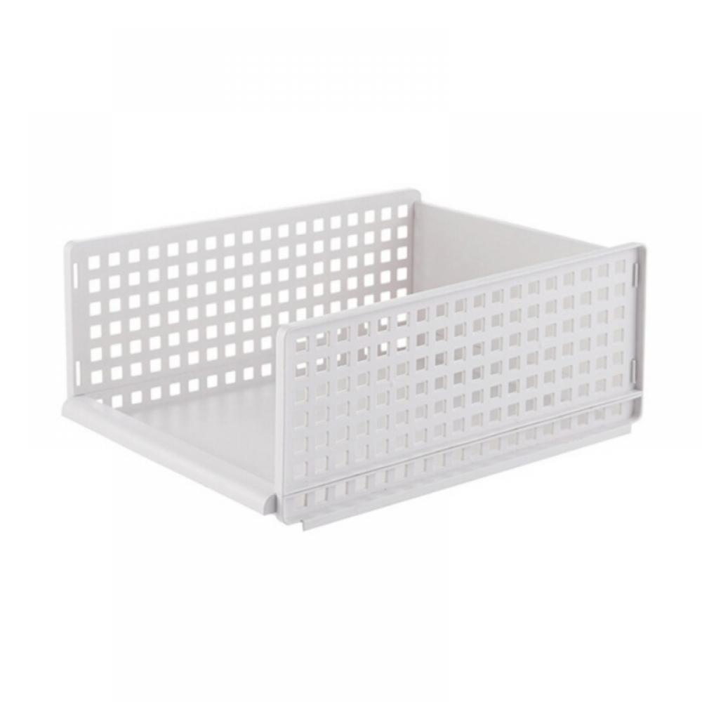 [Big Clear!]White Wire Closet Shelf Dividers Drawer,Durable Wardrobe