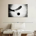 thumbnail image 2 of Elephant Stock Monochrome Hockey Wall Art - Horizontal Canvas Wall Art - Living Room Wall Decor - Sports Canvas - Black And Gray Decor - 39" x 26", 2 of 8