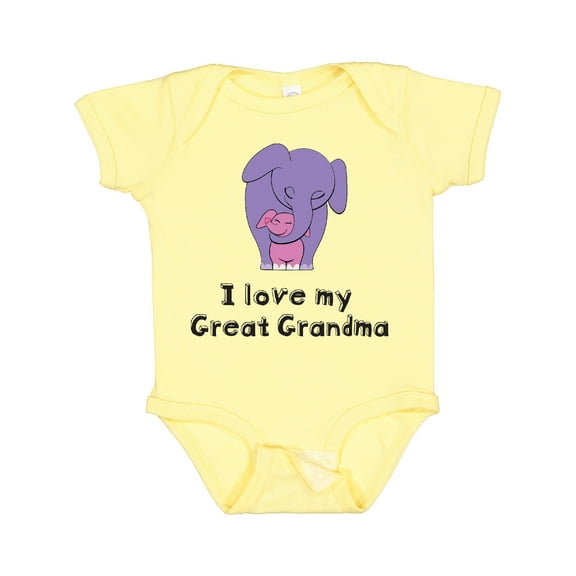 Inktastic I Love My Great Grandma Elephant Girls Baby Bodysuit