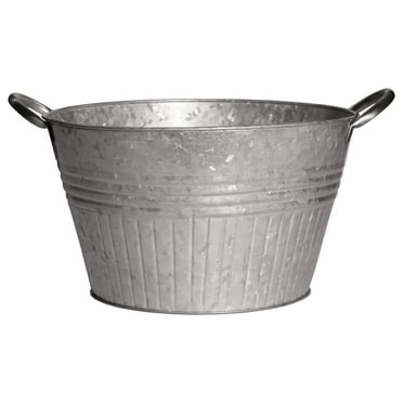 16" Round Tub w/Handles - Galvanized