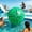 C, variant on WLAGOOD Oversizedinflatable Multicolor Beach Ball for Pool Water Park - Durable Floating Rubber Outdoor Entertainment Accessory 31.5in