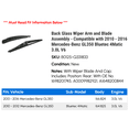 thumbnail image 2 of Back Glass Wiper Arm and Blade Assembly - Compatible with 2010 - 2016 Mercedes-Benz GL350 Bluetec 4Matic 3.0L V6 2011 2012 2013 2014 2015, 2 of 3