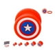 Marvel CPTAPU06-2PR Bouchons Acryliques avec Logo Capitaine America & 44; Rouge - 2g – image 1 sur 1
