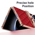 thumbnail image 2 of for Samsung Galaxy Z Flip 7 Case Hinge Protection with Finger Ring Holder, Premium PU Leather Hybrid PC All-Inclusive Diamond Bling Phone Case for Samsung Galaxy Z Flip 7 5G, Red, 2 of 5