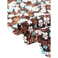 thumbnail image 6 of DARING DIVA Women's Plus Tie-Neck Raglan Sleeves Hollow Out Top 2X Dark Brown, 6 of 6