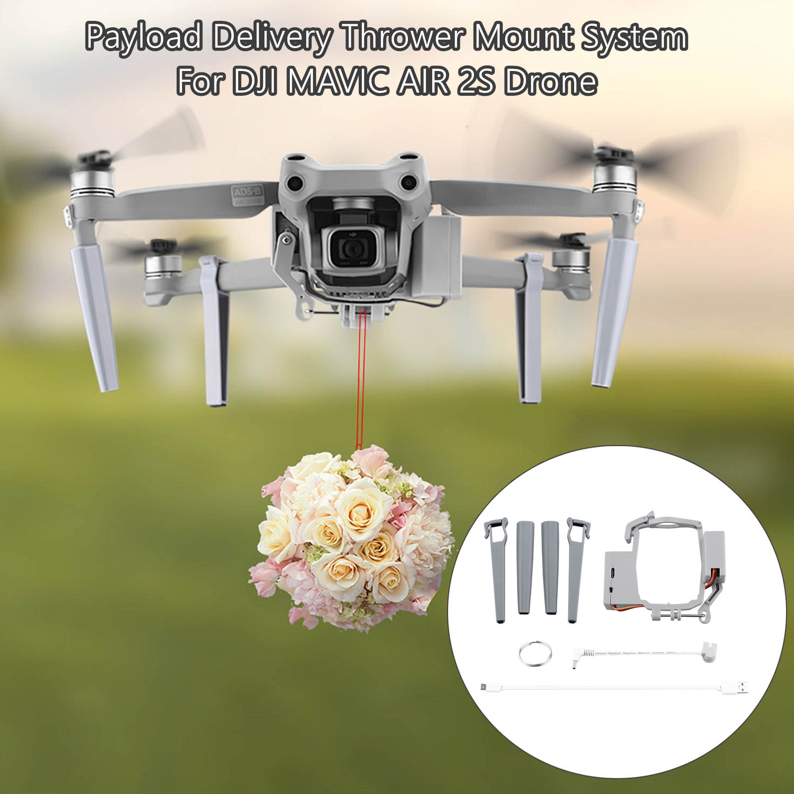 1109410 Payload Delivery Thrower Air Dropper Device Mount System For DJI AIR 2S