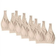 6 Pack Light Beige Bali Comfort Revolution Microfiber Crop Bra 103j