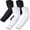 2 black, 2 white, variant on GOUNOD 4 pairs Sun Protection Arm Sleeves for Men Women, UPF 50+ Compression Sleeves to Cover Arms for Working,Sun Sleeves UV Protection