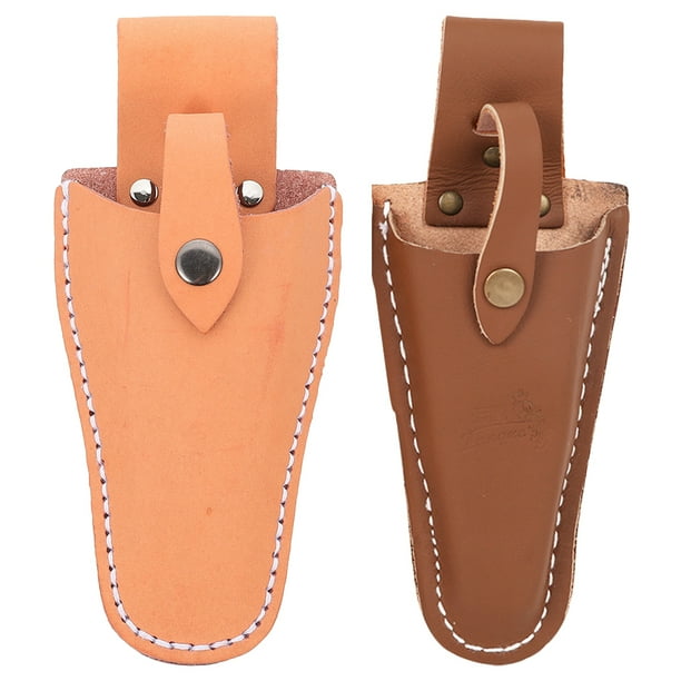 ColoMX 2 fundas para alicates de cinturón: funda de cuero para tijeras, funda para herramientas de jardinería, funda para tijeras de podar, cuchillos, herramientas para hombres, papás y novios.