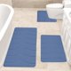 thumbnail image 5 of Juego de Tapetes de Baño de Espuma de 3 Piezas - Felpa de Terciopelo Suave con Espuma Viscoelástica, Respaldo de Goma Antideslizante, Absorbente de Agua, Grueso, Lavable a Máquina, Secado Rápido -, 5 of 6
