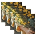 thumbnail image 5 of WOBOGO Hold Yellow Flower Cloth Napkins 4 Pieces Soft Elegant Touch Durable Absorbent Quick Drying for Elegant Dining, 5 of 8