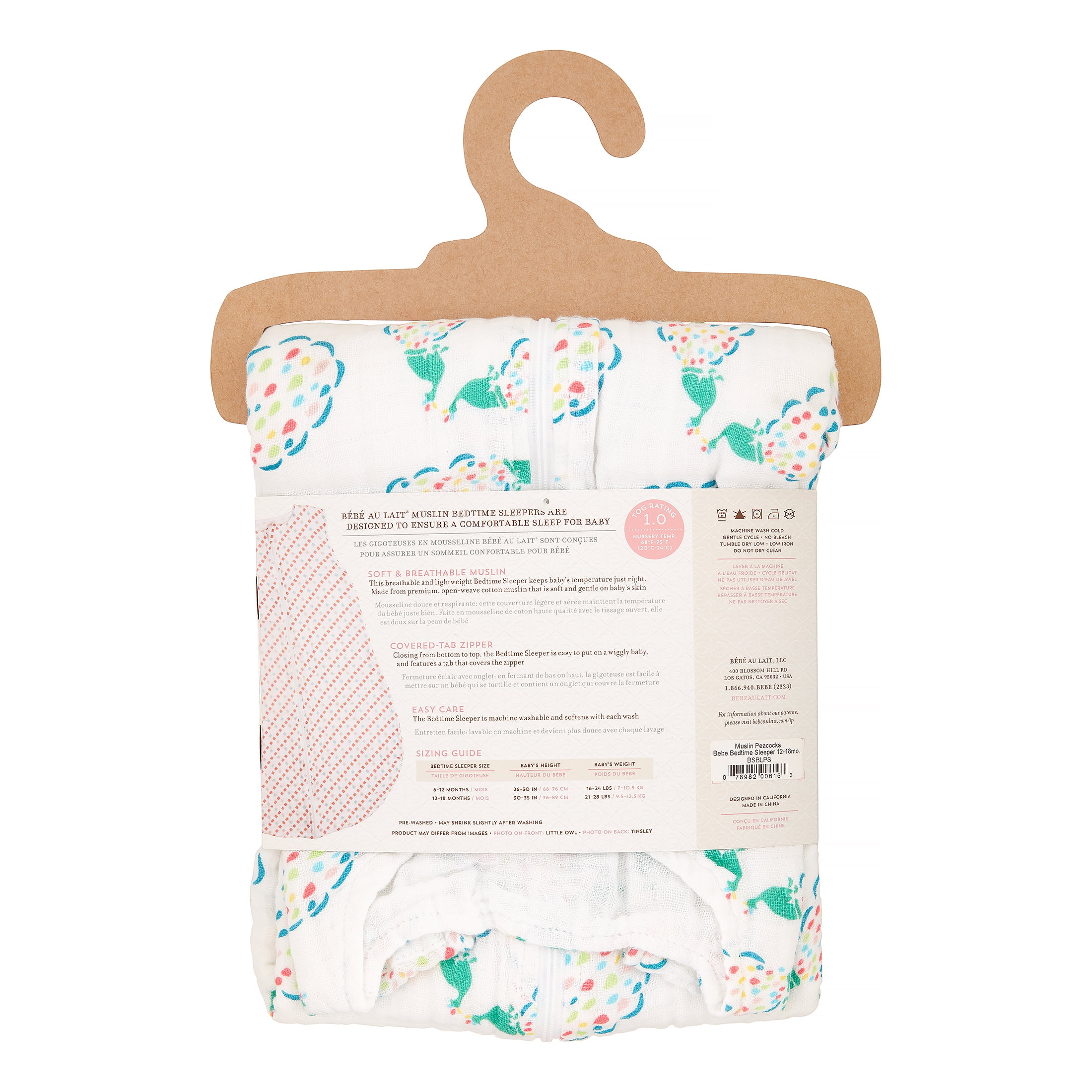 Bebe Au Lait Bebe Au Lait Bedtime Sleepers Muslin Peacocks 12 18 Months Walmart Com Walmart Com Bebe Au Lait Bebe Au Lait Bedtime Sleepers Muslin Peacocks 12 18 Months Walmart Com Walmart Com