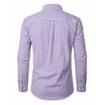 thumbnail image 5 of sogami Men's Plaid Shirt Casual Long Sleeve Button Down Gingham Shirt Regular Fit, 5 of 7