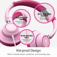thumbnail image 2 of 2 Pack Pink MEE audio KidJamz KJ45 Kids Headphones with 3.5mm Plug, Safe Listening for Boys and Girls / Students / School / Library / Classroom with Volume-Limiting Technology and Inline Microphone, 2 of 8