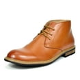 thumbnail image 1 of Men's Ankle Modern Lace Up Dress Casual Chukka Leather Lined Oxfords Derby Boots BERGEN-02 BROWN Size 6.5, 1 of 4