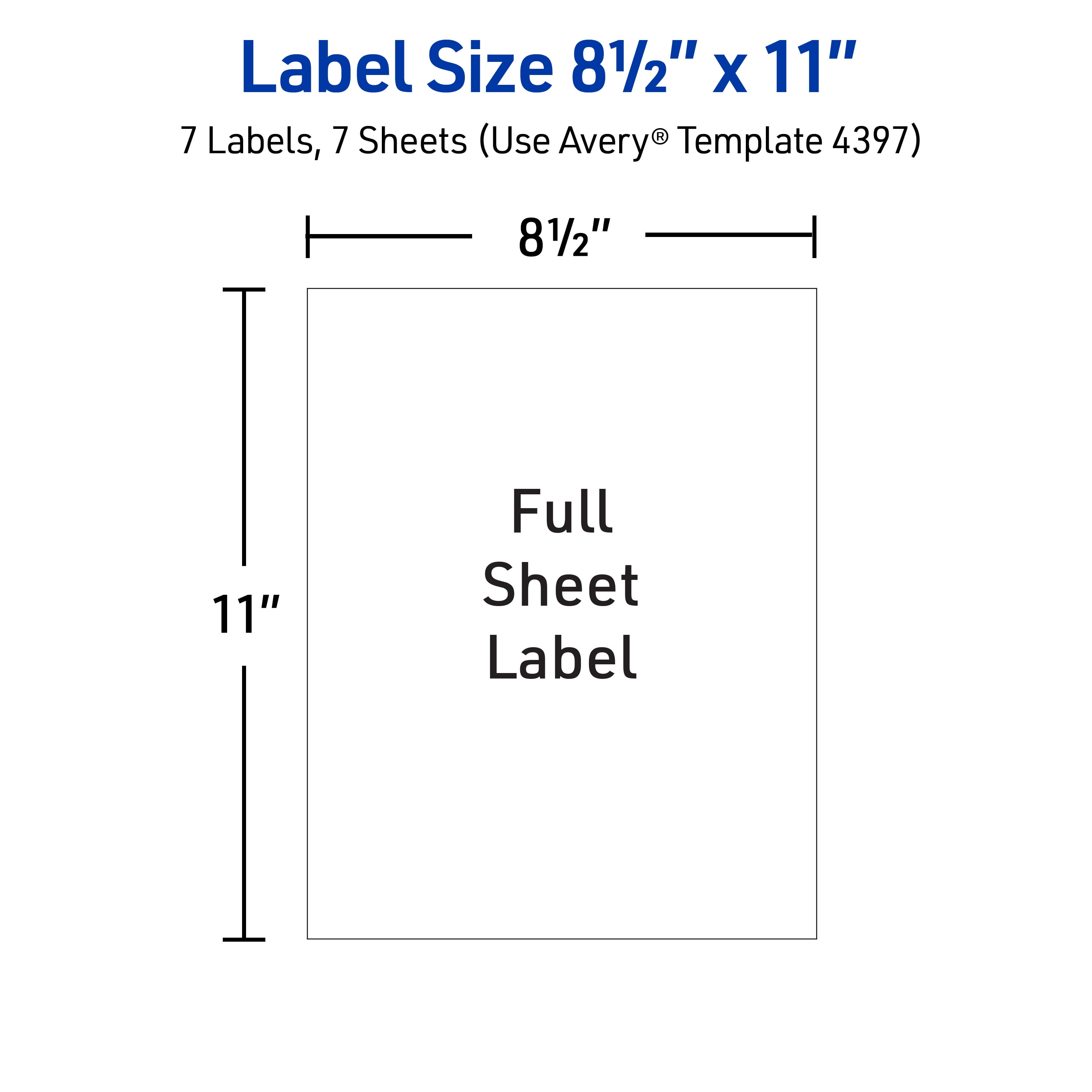 Avery Sticker Paper, 8.5" x 11", Glossy Clear, 7 Sheets (4397)