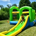 thumbnail image 3 of Bounceland Bounce 'N Splash Island Wet or Dry Inflatable Bouncer or Water Slide All in one, Large Pool, Fun Bouncing Area with Basketball Hoop, Long Slide, UL Certified Blower Included, 3 of 5