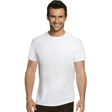 Hanes Mens Ultimate Comfort Fit White Crewneck Undershirt 4-Pack, L ...