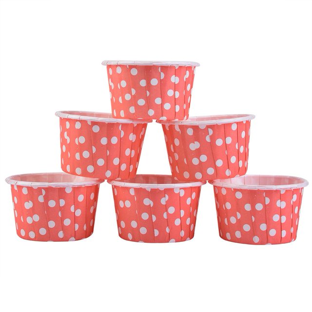 Peahefy Mini Round Cake Cup, Cupcake Liners Paper,100PCS Mini Cupcake Liners Paper Round Cake Baking Cups Muffin Cases Home Party Wedding