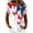 ZC-White-Tops, variant on Women's Patriotic Button Down Tees Star Tassel Print Crewneck Tops Independence Day Casual Tunics Black M