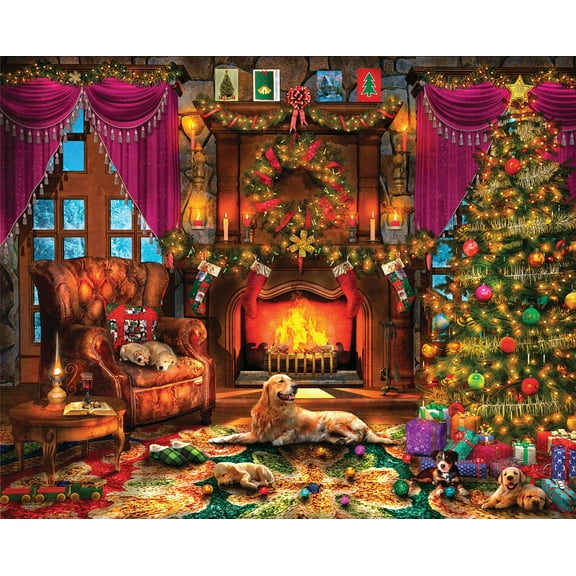 Springbok 1000 Piece Cozy Christmas Jigsaw Puzzle for Adults - Made in USA
