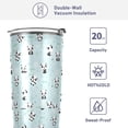 thumbnail image 4 of GZHJMY Cute Panda Tumbler with Lid & Straw,Reusable Double Wall Stainless Steel Vacuum Insulated Travel Mug, 4 of 7