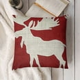 thumbnail image 3 of SHANXI  Moose Throw Pillow Cover,Abstract Animal Beast Antler Horned Reindeer Moose Burlap Pillow Cases Decorative for Women Girls Couch Sofa Bedroom Living Room  22x22in, 3 of 5
