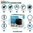 thumbnail image 2 of Soaker Hose KIT, 1/2 inch 100ft Rubber Garden Hose 70% Water Saving, Black Heavy Duty Soaker Hose For Garden Lawn, Garden Raised Beds. (1/2-100FT), 2 of 6