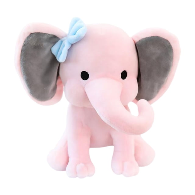 FELTECHELECTR Peluche de elefante creativo para bebé, con almohada de elefante, regalo de Navidad (rosa)