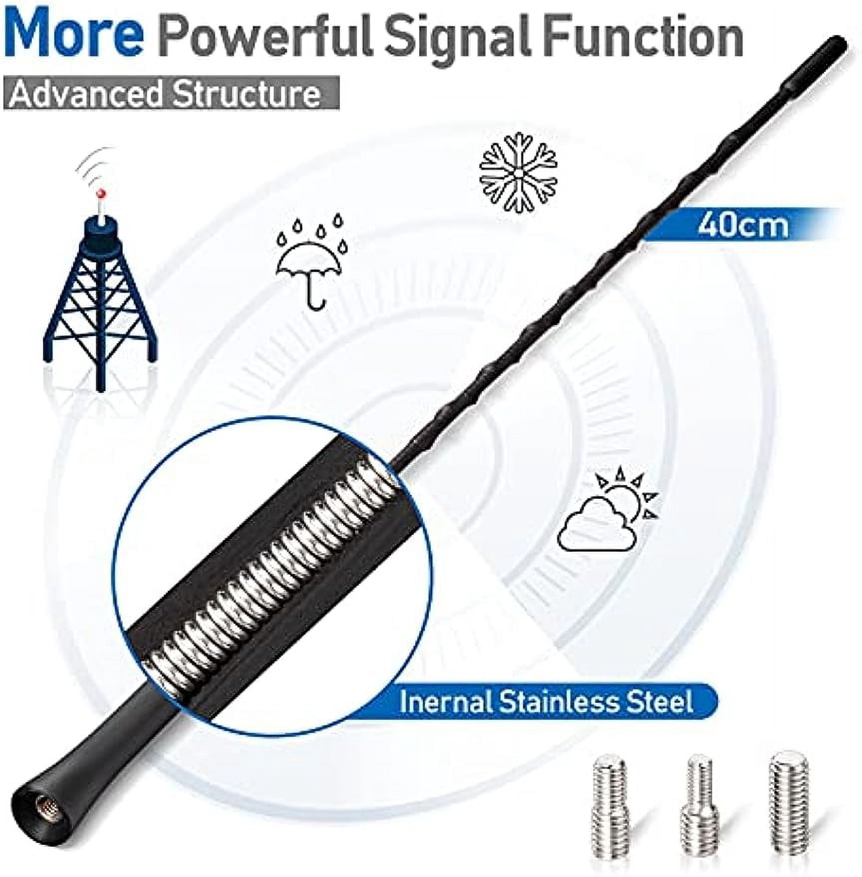 thumbnail image 2 of Surga Performance 40cm Short Car Antenna – Roof/Fender Mount, AM/FM, M5/M6 Thread, Black 2 of 3