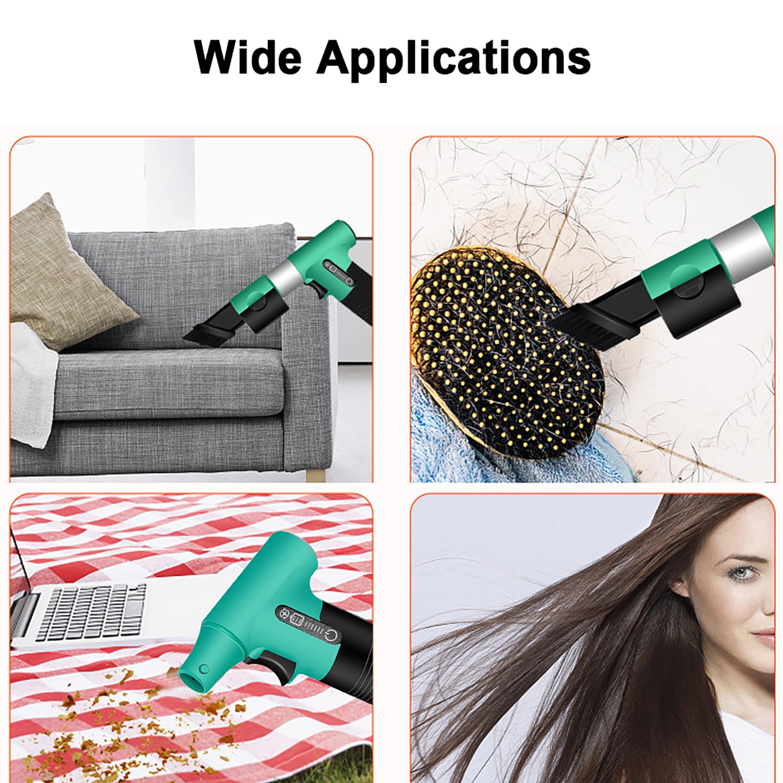 Fan Handheld Brushless Motor Jet Fan 130,000RPM Turbofan High Power Dust Blower Compressed Air Duster Keyboard Cleaning Tool With Type-C Charging Interface