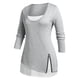 thumbnail image 1 of Camiseta Talla Extra Cremallera Falso Rosegal  Mangas largas de talla grande, 1 of 5