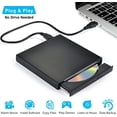 thumbnail image 2 of External CD DVD Drive USB 2.0 Slim Protable External CD-RW Drive DVD-RW Burner Read / Writer Player For Laptop Notebook PC Not Recorded, 2 of 5