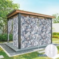 thumbnail image 6 of Outdoor Curtains for Patio Waterproof, Palm Leaves Outdoor Privacy Panels Grommet, Spring Tropical Leaf Botanical Vintage Blue Blackout Outside Curtains for Porch/Cabana 54"x84", 1 Panel, 6 of 8