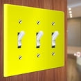 thumbnail image 3 of Set of 3pcs WIRESTER 3-Gang Toggle Wall Plate/Switch Plate Cover, Solid Bright Yellow, 3 of 6