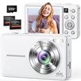 thumbnail image 1 of Cámara Digital 4K 64MP con Doble Cámara Autofoco Zoom 16X Anti-vibración Flash Tarjeta 32GB para Vlogging Adolescentes y Adultos, 1 of 7