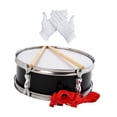 thumbnail image 4 of Caja de batería con guantes y correa, instrumento de percusión profesional de 13" con baquetas para niños, adultos y estudiantes. Negro, 4 of 8