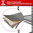 thumbnail image 4 of The Atlas 36" W Laminated Heavy Duty Metal Shelving Unit 4000 Lbs Boltless Garage Storage Shelves Utility Rack Shelf Warehouse Pantry Shed 36" W x 18" D x 72" H, Dark Gray, 4 of 15