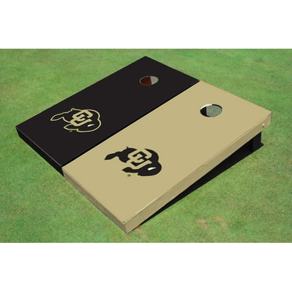 University of Colorado Alternating Solid Cornhole Boards