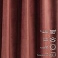 thumbnail image 4 of 3S Brother's Extra Long Solid Luxury Matte Velvet Soft Curtain Carmine-Crimson Single Panel Hanging Back Tap & Rod Pocket Home Décor 5-25 Feet Custom Made Curtains -Made in Turkey Each(52"x156"), 4 of 7