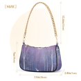 thumbnail image 3 of FORMRS Womens Shoulder Bag with Chain Strap Clutch Purse Cute Tote Handbag, Purple Forest, 3 of 7