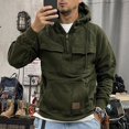 thumbnail image 5 of Sudadera con capucha para hombre, ropa masculina, sudadera con capucha para motocicleta, estética, media cremallera, alta calidad, oferta de bienvenida, ropa de calle de una pieza cálida, 5 of 5