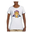 thumbnail image 2 of Lion Throne King Crown Animal Lover Womens Graphic T-Shirt, White, X-Large, 2 of 3
