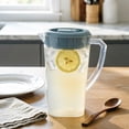 thumbnail image 6 of Large Capacity Clear Cold Drink Jug, Leakproof BPA-Free Plastic Beverage Pitcher with Handle, for Home Cold Brew Coffee Juice Tea Water Service Dining Party, Blue, 6 of 8