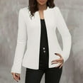 thumbnail image 4 of Tops for Women Long Sleeved Blazer Jacket Solid Color Cardigan Jacket,Women's Long Sleeve Tops White XL, 4 of 6