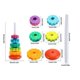 thumbnail image 3 of Five Wheel Rotating Tower Rainbow Rotating Tower Toy Rotating Le Folding Le Children's Early Education Puzzle Ring Toy, 3 of 5