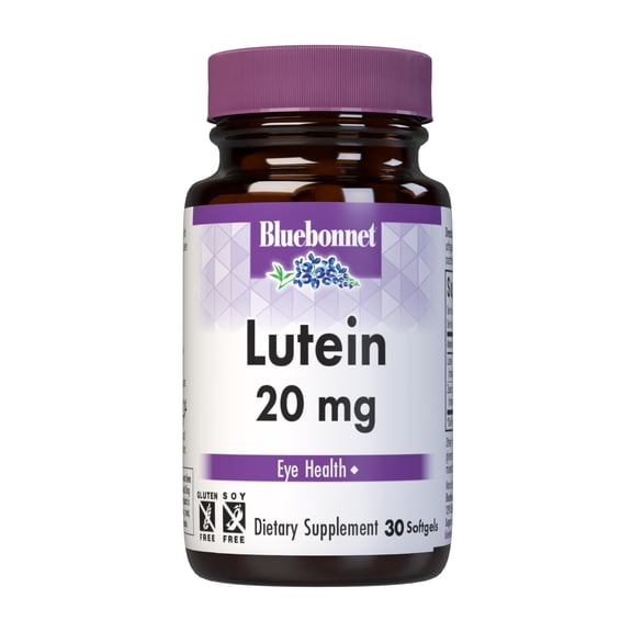 Bluebonnet Nutrition Lutein 20mg with Zeaxanthin - Eye Health Support* 30 Count