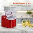 thumbnail image 6 of Magic Chef 27-lb. Capacity Portable Countertop Ice Maker, Red, 6 of 10