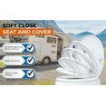 thumbnail image 6 of SEAFLO RV Toilet - Standard Height, Gravity Flush, Foot Pedal, Soft Close Lid (Bone Color), 6 of 6